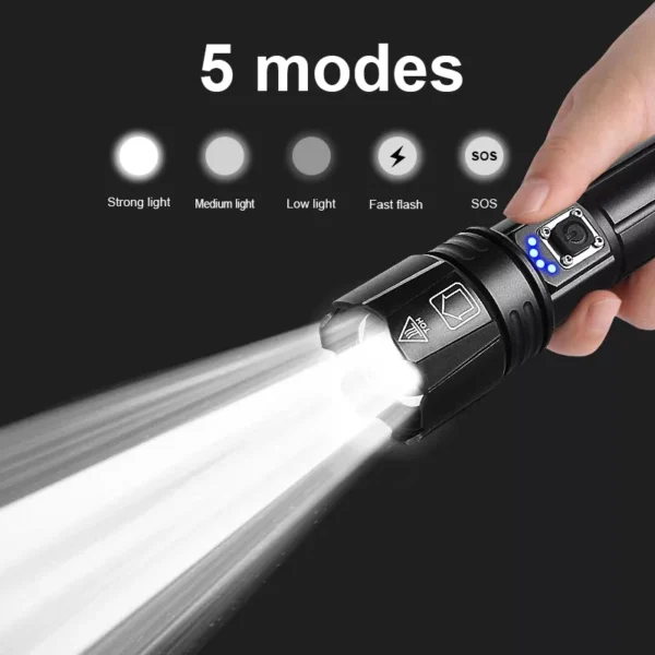 Võimsaim 300W LED-taskulamp - Kaugele ulatuv valgus! - Image 4