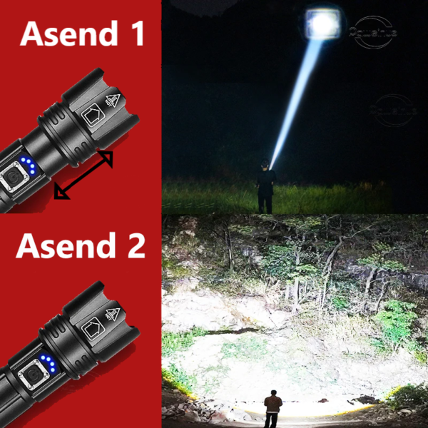 Võimsaim 300W LED-taskulamp - Kaugele ulatuv valgus! - Image 2